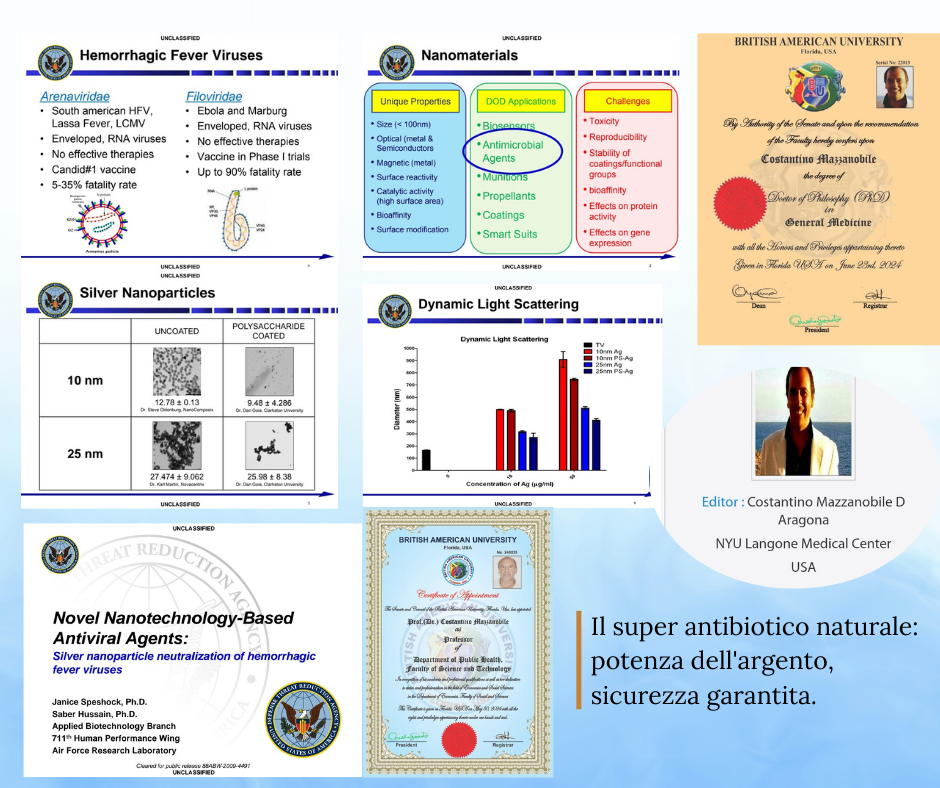 Argento Colloidale: Il Super Antibiotico Naturale Certificato Argento Colloidale: Il Super Antibiotico Naturale Certificato